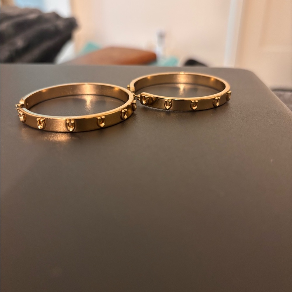 Coach Gold Studded Earrings